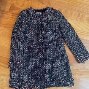 Ann Taylor Black and Red Tweed Blazer